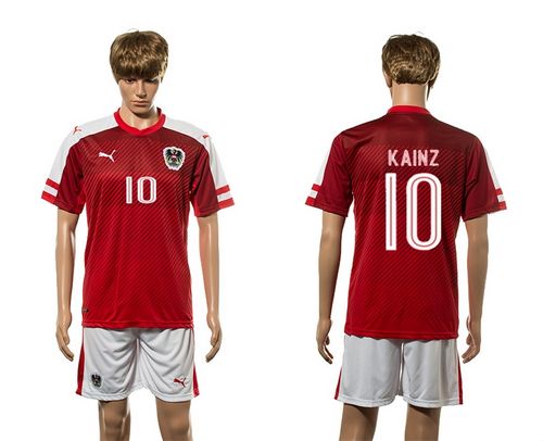 Austria #10 Kainz Red Home Soccer Country Jersey - Click Image to Close